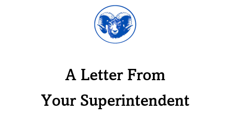 A Letter From Your Superintendent