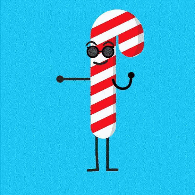 Candycane with sunglasses